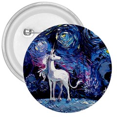 Unicorn Starry Night 3  Buttons