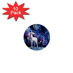 Unicorn Starry Night 1  Mini Buttons (10 Pack)  by Jancukart