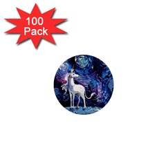 Unicorn Starry Night 1  Mini Buttons (100 Pack) 