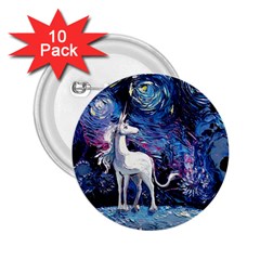 Unicorn Starry Night 2 25  Buttons (10 Pack) 