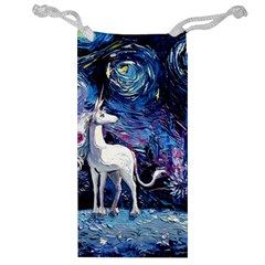 Unicorn Starry Night Jewelry Bag by Jancukart