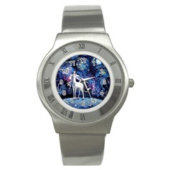 Unicorn Starry Night Stainless Steel Watch by Jancukart