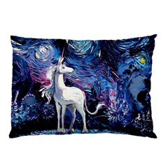 Unicorn Starry Night Pillow Case by Jancukart