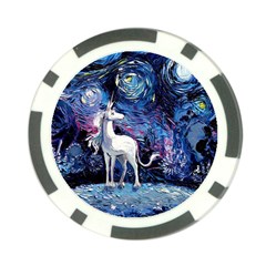 Unicorn Starry Night Poker Chip Card Guard (10 Pack)