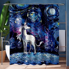 Unicorn Starry Night Shower Curtain 60  X 72  (medium)  by Jancukart