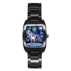 Unicorn Starry Night Stainless Steel Barrel Watch by Jancukart