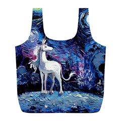 Unicorn Starry Night Full Print Recycle Bag (l) by Jancukart