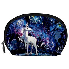 Unicorn Starry Night Accessory Pouch (large) by Jancukart