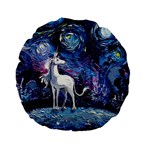 Unicorn Starry Night Standard 15  Premium Flano Round Cushions Front