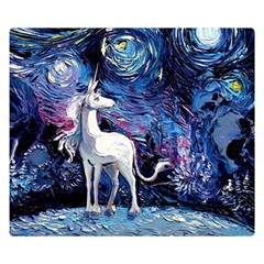 Unicorn Starry Night Double Sided Flano Blanket (small)  by Jancukart