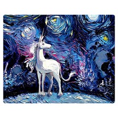 Unicorn Starry Night Double Sided Flano Blanket (medium)  by Jancukart