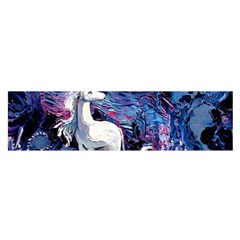 Unicorn Starry Night Oblong Satin Scarf (16  X 60 )