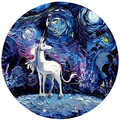 Unicorn Starry Night Wooden Bottle Opener (round)