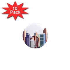 City-urban-buildings-skyscraper 1  Mini Magnet (10 Pack) 