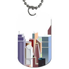 City-urban-buildings-skyscraper Dog Tag (two Sides)