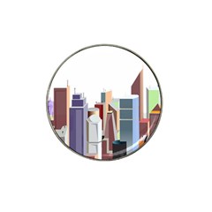 City-urban-buildings-skyscraper Hat Clip Ball Marker