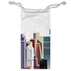 City-urban-buildings-skyscraper Jewelry Bag