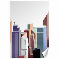 City-urban-buildings-skyscraper Canvas 12  X 18 