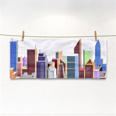 City-urban-buildings-skyscraper Hand Towel