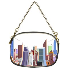 City-urban-buildings-skyscraper Chain Purse (one Side)