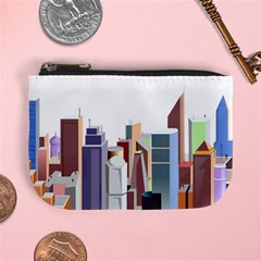 City-urban-buildings-skyscraper Mini Coin Purse