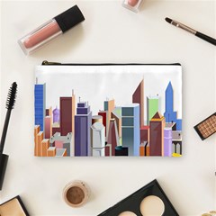 City-urban-buildings-skyscraper Cosmetic Bag (medium) by Jancukart