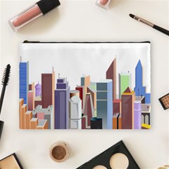 City-urban-buildings-skyscraper Cosmetic Bag (large) by Jancukart