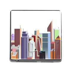 City-urban-buildings-skyscraper Memory Card Reader (square 5 Slot)