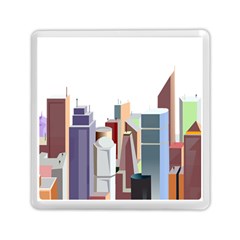 City-urban-buildings-skyscraper Memory Card Reader (square) by Jancukart