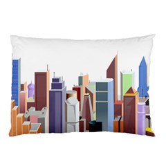 City-urban-buildings-skyscraper Pillow Case (two Sides) by Jancukart