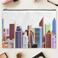 City-urban-buildings-skyscraper Cosmetic Bag (xxxl) by Jancukart