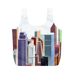 City-urban-buildings-skyscraper Full Print Recycle Bag (m)