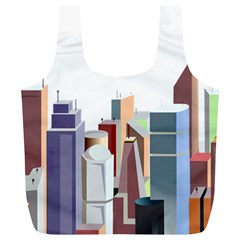 City-urban-buildings-skyscraper Full Print Recycle Bag (xl)