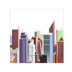 City-urban-buildings-skyscraper Square Satin Scarf (30  X 30 ) by Jancukart