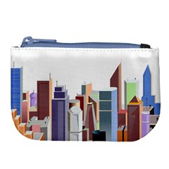 City-urban-buildings-skyscraper Large Coin Purse by Jancukart