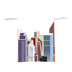 City-urban-buildings-skyscraper Lightweight Drawstring Pouch (m) by Jancukart