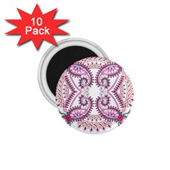 Pink Flower Cartoon 1 75  Magnets (10 Pack) 