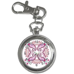 Pink Flower Cartoon Key Chain Watches