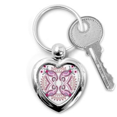 Pink Flower Cartoon Key Chain (heart)