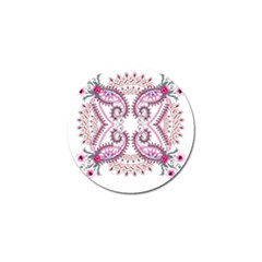 Pink Flower Cartoon Golf Ball Marker (4 Pack)