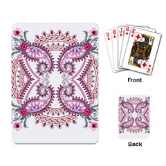 Pink Flower Cartoon Playing Cards Single Design (rectangle)