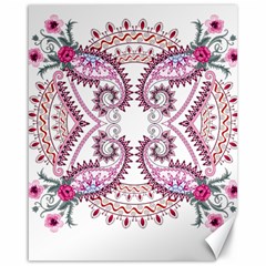 Pink Flower Cartoon Canvas 16  X 20 