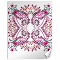 Pink Flower Cartoon Canvas 18  X 24 