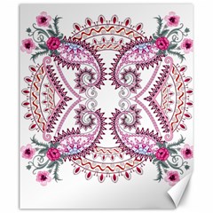 Pink Flower Cartoon Canvas 20  X 24 