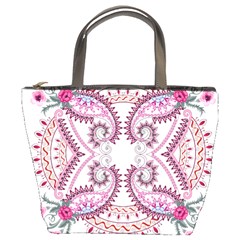 Pink Flower Cartoon Bucket Bag