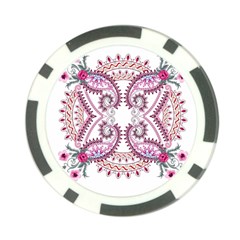 Pink Flower Cartoon Poker Chip Card Guard (10 Pack)