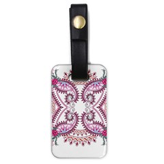 Pink Flower Cartoon Luggage Tag (one Side)