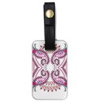 Pink Flower Cartoon Luggage Tag (one side) Front