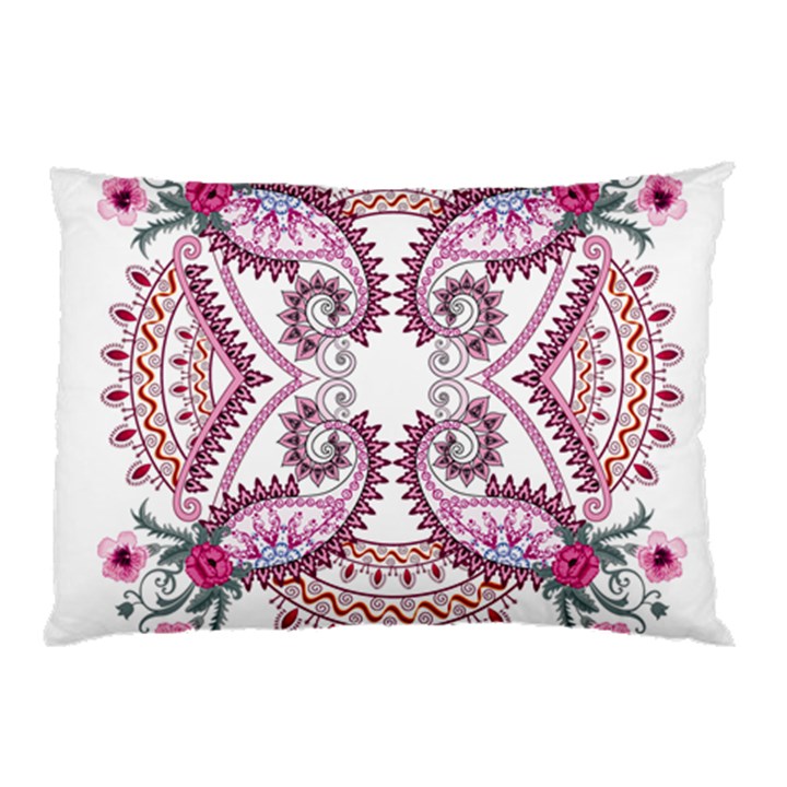 Pink Flower Cartoon Pillow Case (Two Sides)