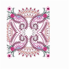 Pink Flower Cartoon Small Garden Flag (two Sides) by Jancukart